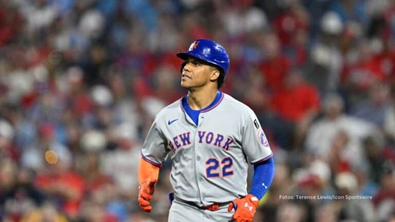 Juan Soto en un juego con New York Mets