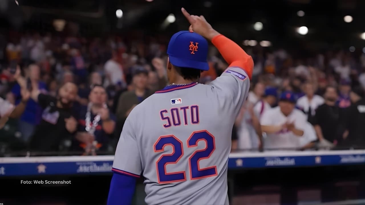 Juan Soto en un juego con New York Mets