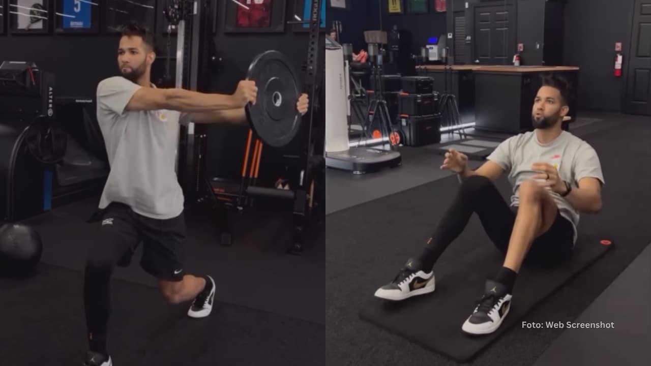 Lourdes Gurriel Jr entrenando