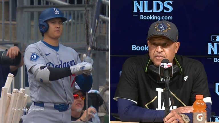 Shohei Ohtani apenas conectó un imparable en la Serie Divisional ante Philadelphia Phillies.