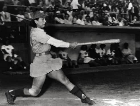 Mickey Maguire, Muskegon Lassies of the AAGPBL - BL-5725-89 (National Baseball Hall of Fame Library)