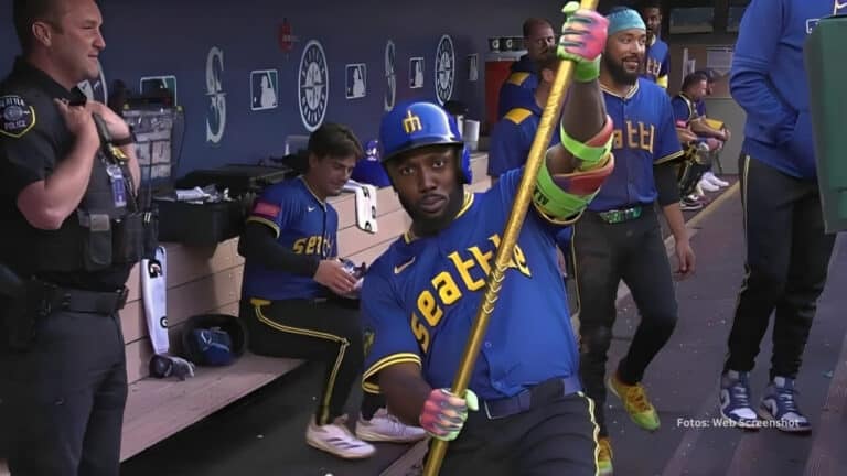 Randy Arozarena en un juego con Seattle Mariners