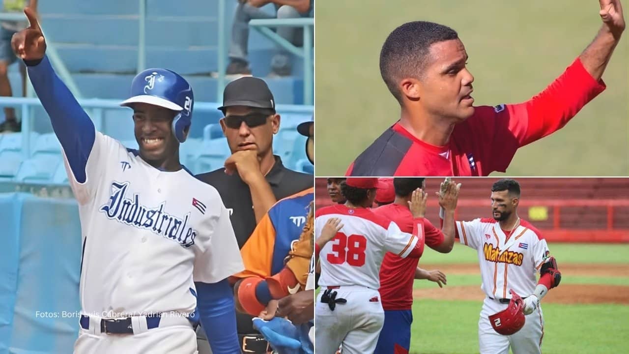 con Industriales, Yadian Martinez y jugadores de Matanzas
