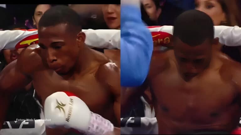 Boxeador cubano Pablo Vicente mareado tras un fuerte golpe