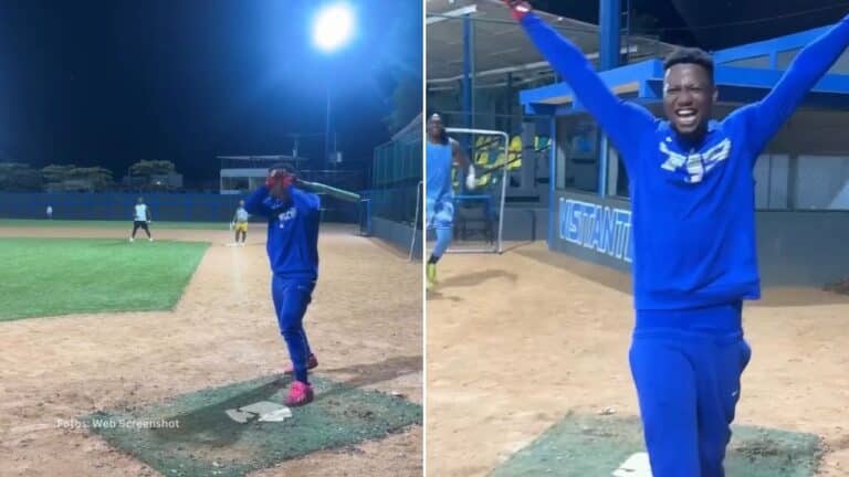 Para poner las condiciones medianamente igualadas, Ronald Acuña Jr. cambió de posición y aún así los batazos cruzaban las fronteras.