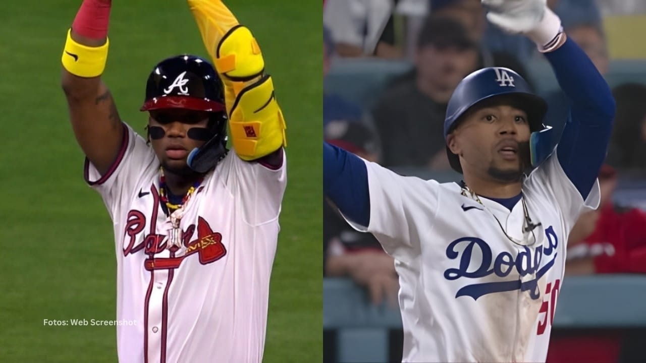 Ronald Acuña Jr. con Atlanta Braves y Mookie Betts Los Angeles Dodgers