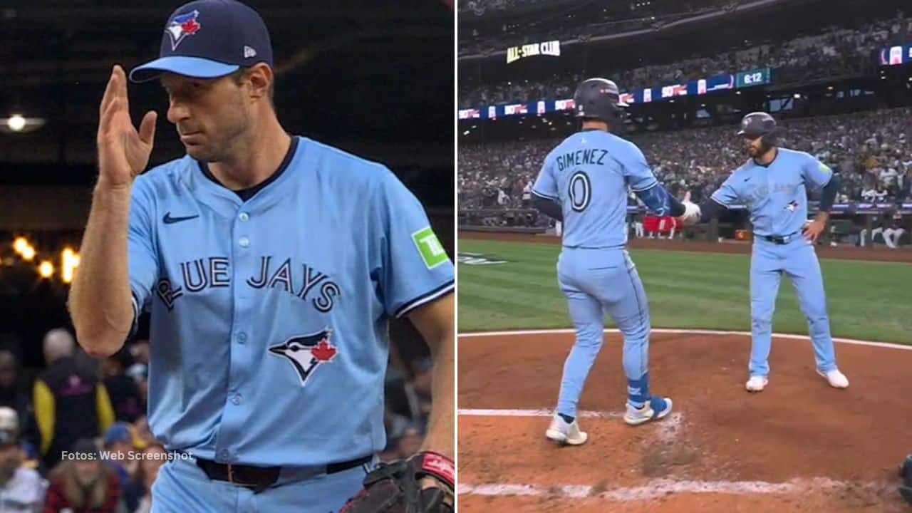 El venezolano Andrés Giménez resultó el jugador más destacado a la ofensiva por Toronto Blue Jays con cuatro remolcadas.