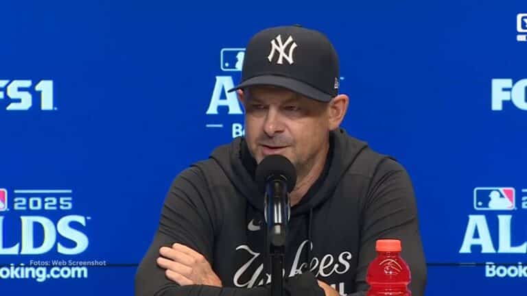 Aaron Boone reveló parte del plan de Yankees para la Serie Divisional.