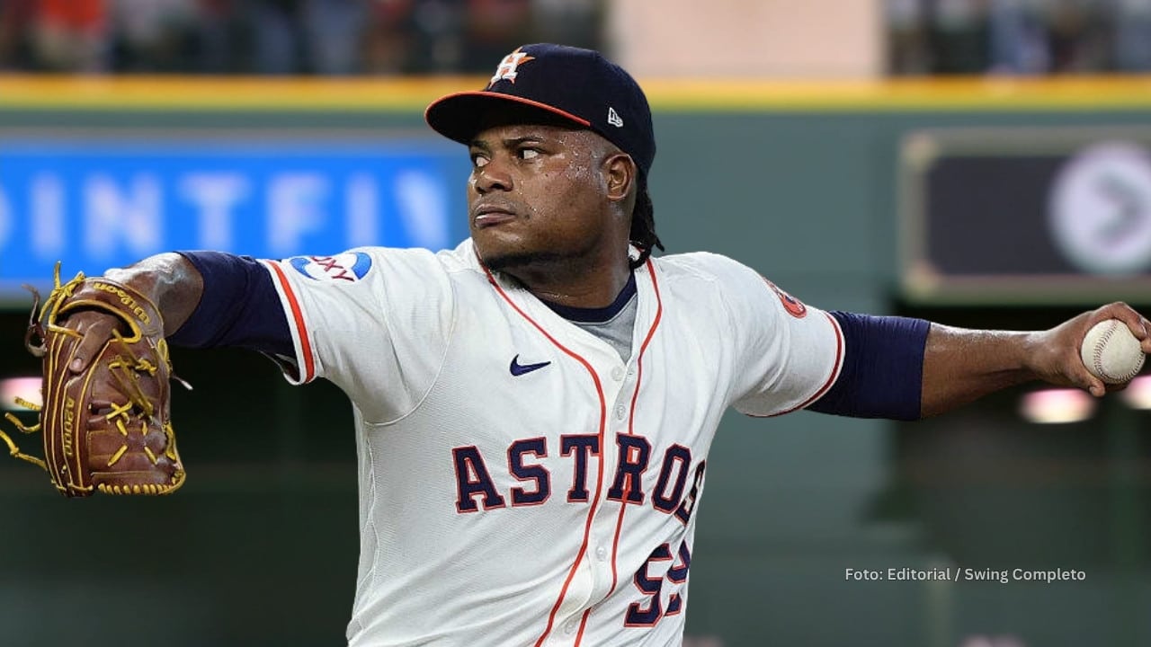 Framber Valdez con uniforme de Houston Astros