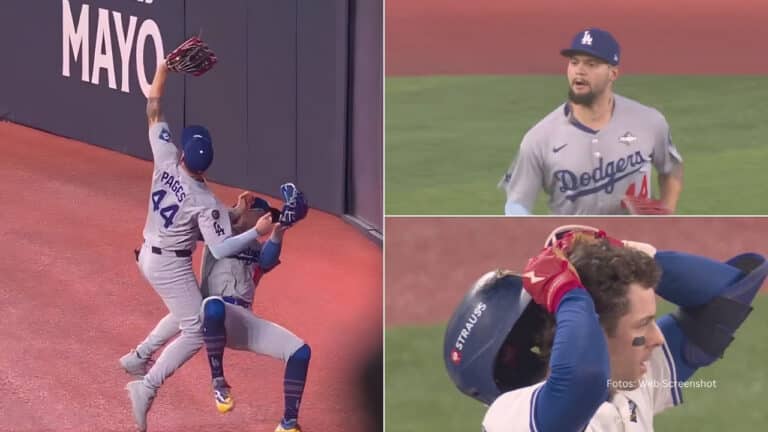 Andy Pages atrapada con Los Angeles Dodgers Juego 7 de Serie Mundial