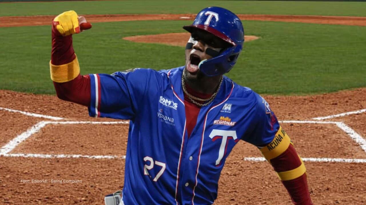 El pelotero venezolano Ronald Acuña Jr. fue una de las piezas más importantes en la tercera victoria consecutiva de Tiburones de La Guaira.