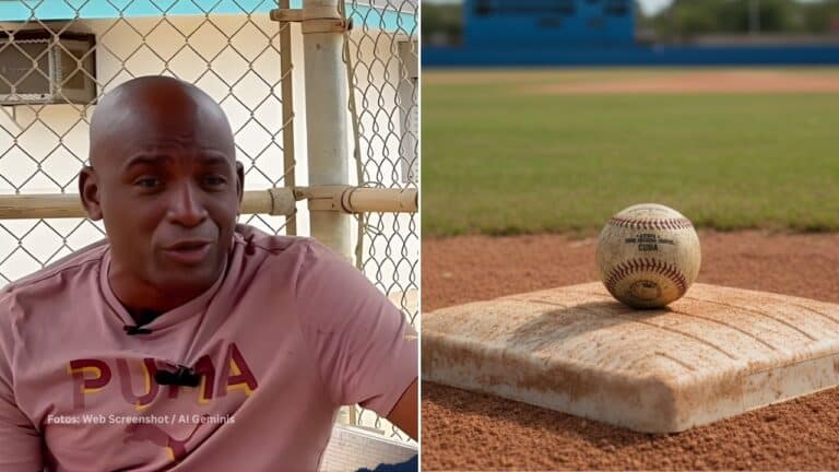 Expelotero de Industriales Enrique Diaz en una entrevista