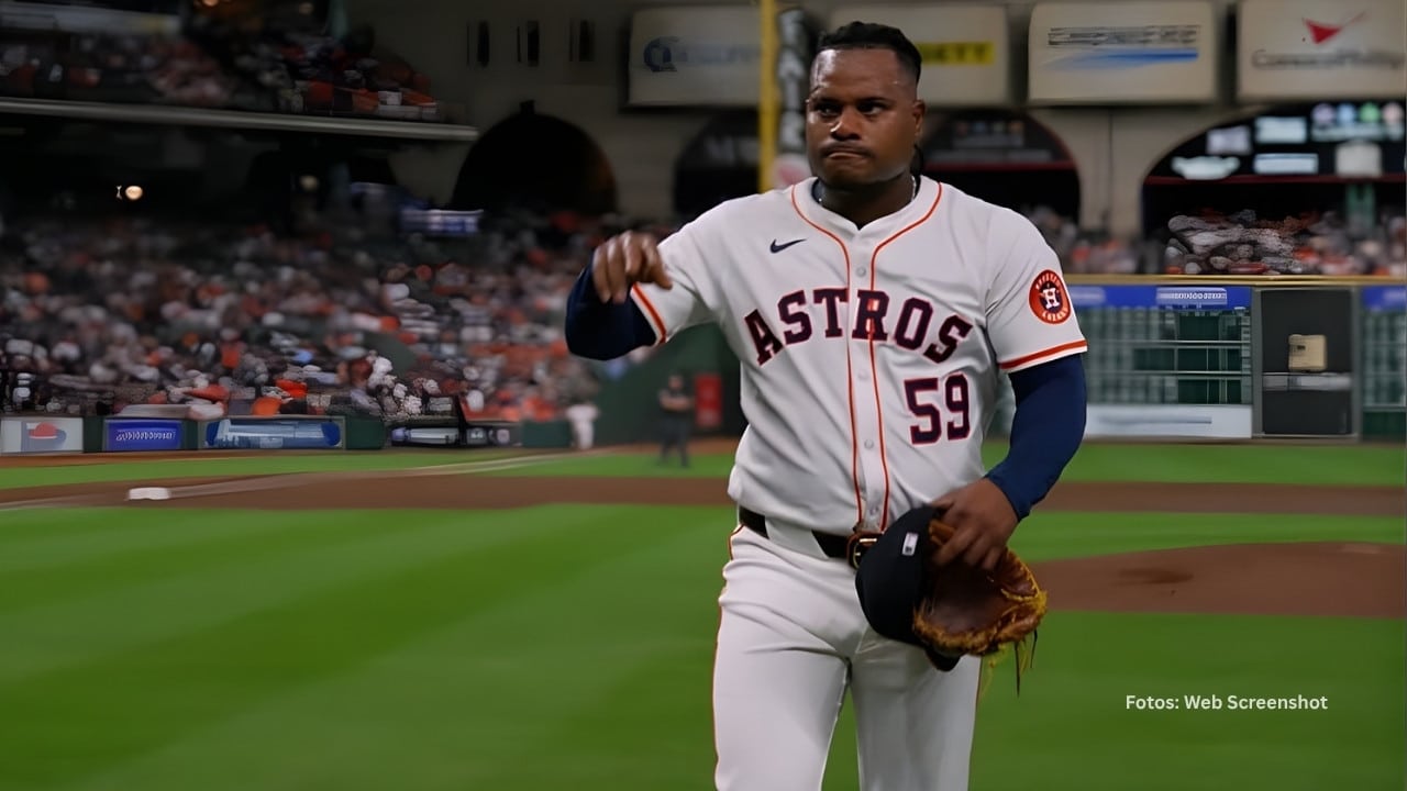 Framber Valdez en un juego con Houston Astros