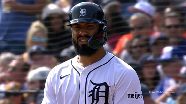 Gleyber Torres en un juego con Detroit Tigers