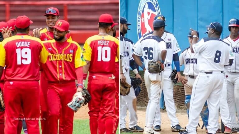 Jugadores de Matanzas y Holguin en la 64 Serie Nacional