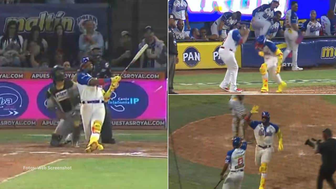 El batazo de Ronald Acuña Jr. puso la primera rayita de Tiburones de La Guaira en el marcador