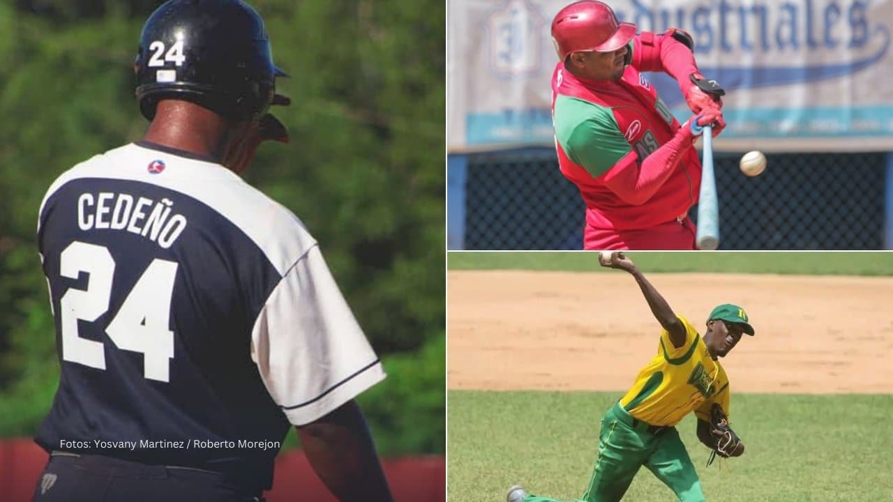 Lázaro Cedeño, Yosvany Alarcon y Leodan Reyes en la 64 Serie Nacional