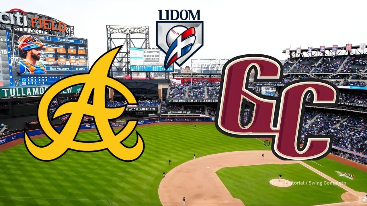Logos de Águilas Cibaeñas y Gigantes del Cibao de la LIDOM en el Citi Field