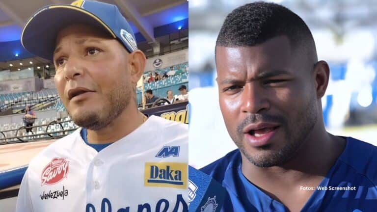Yadier Molina y Yasiel Puig en una entrevista