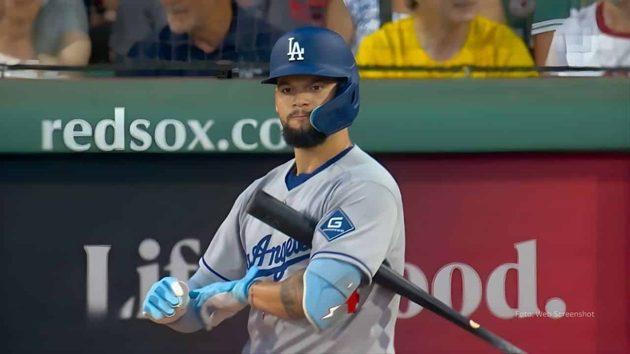 Andy Pages en un juego con Los Angeles Dodgers