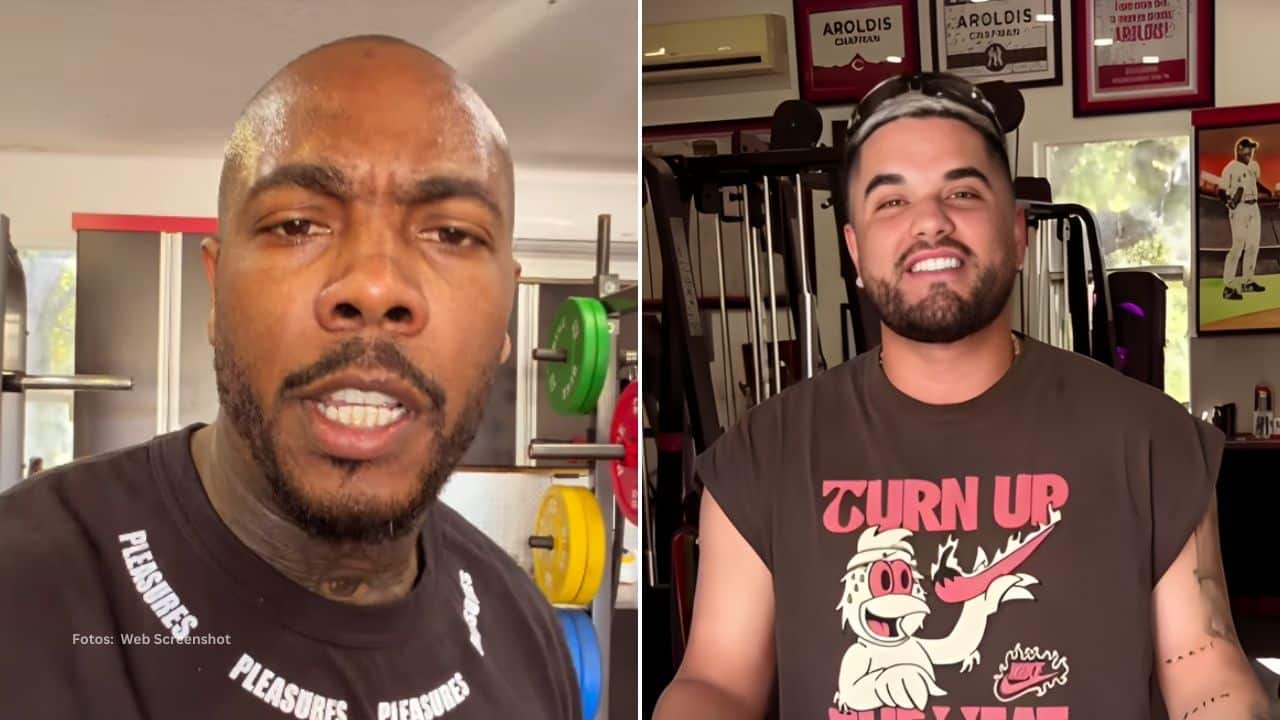 Aroldis Chapman y Carlos Narvaez en un video de Redes Sociales