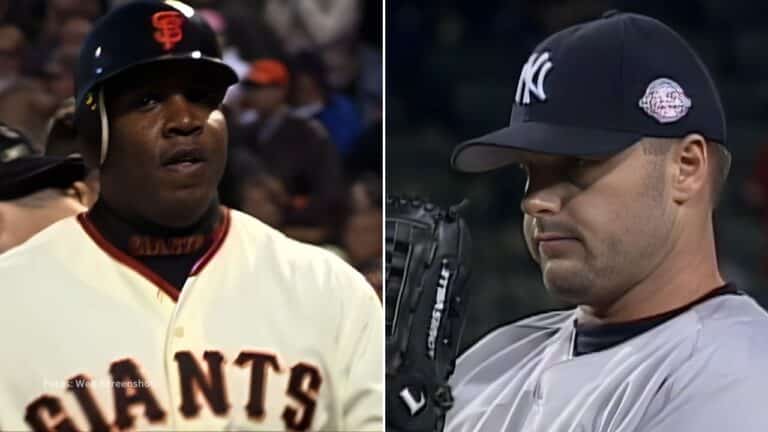 Barry Bonds y Roger Clemens en un juego en MLB
