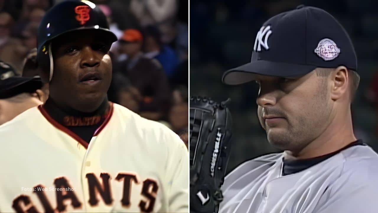 Barry Bonds y Roger Clemens en un juego en MLB