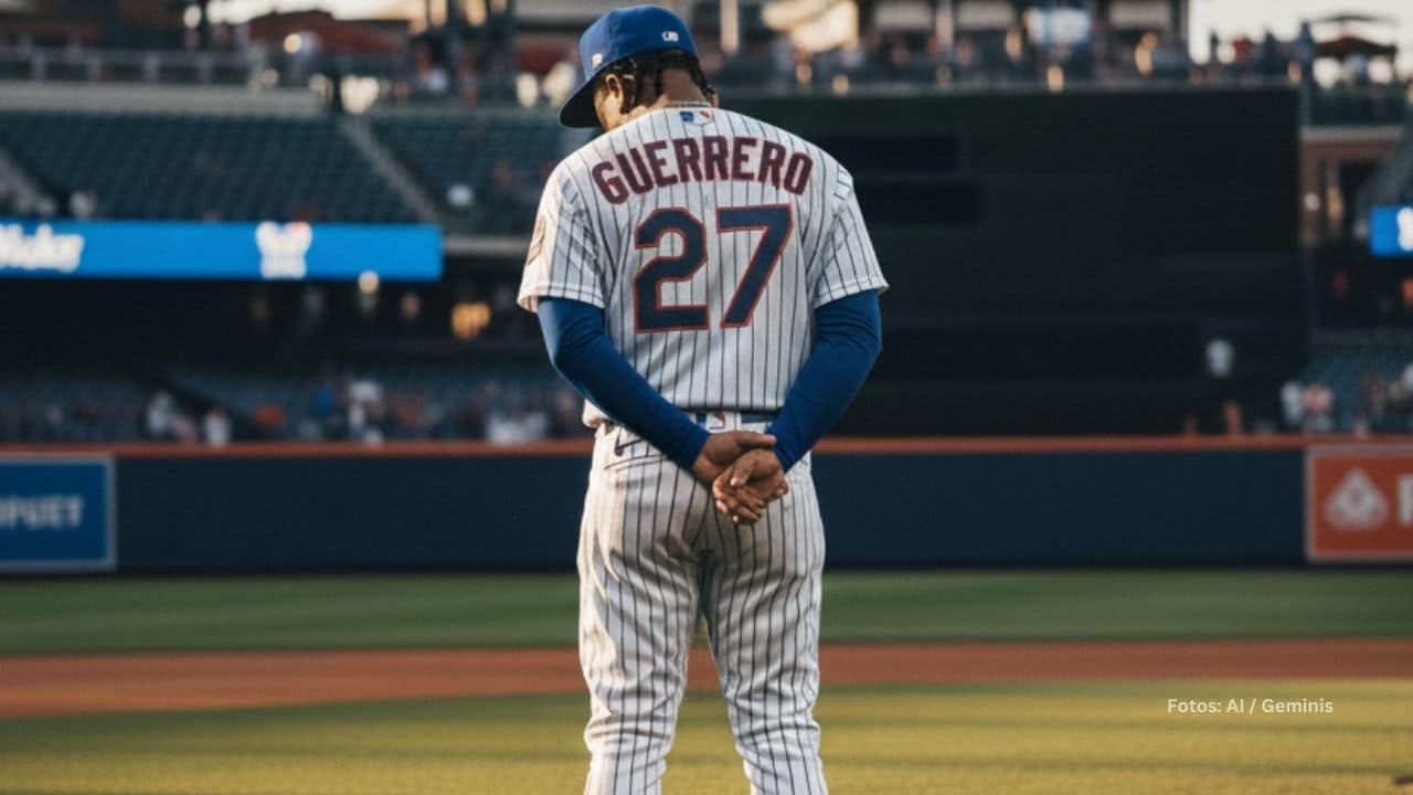 Hijo de Vladimir Guerrero con el uniforme de New York Mets