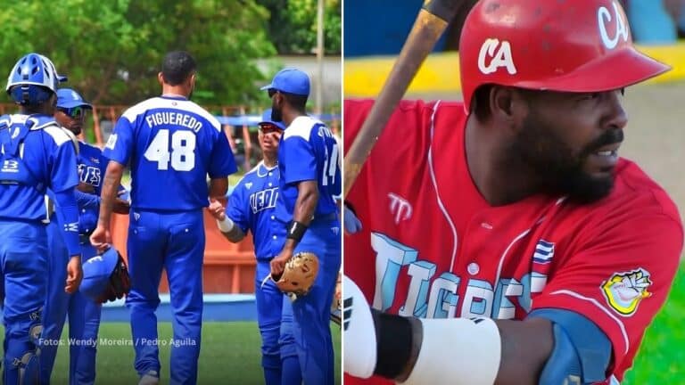 Jugadores de Industriales y bateador de Ciego de Ávila en la 64 Serie Nacional