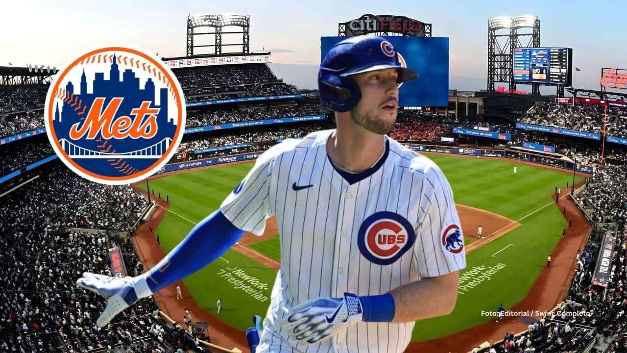 Kyle Tucker con estadio de New York Mets de fondo