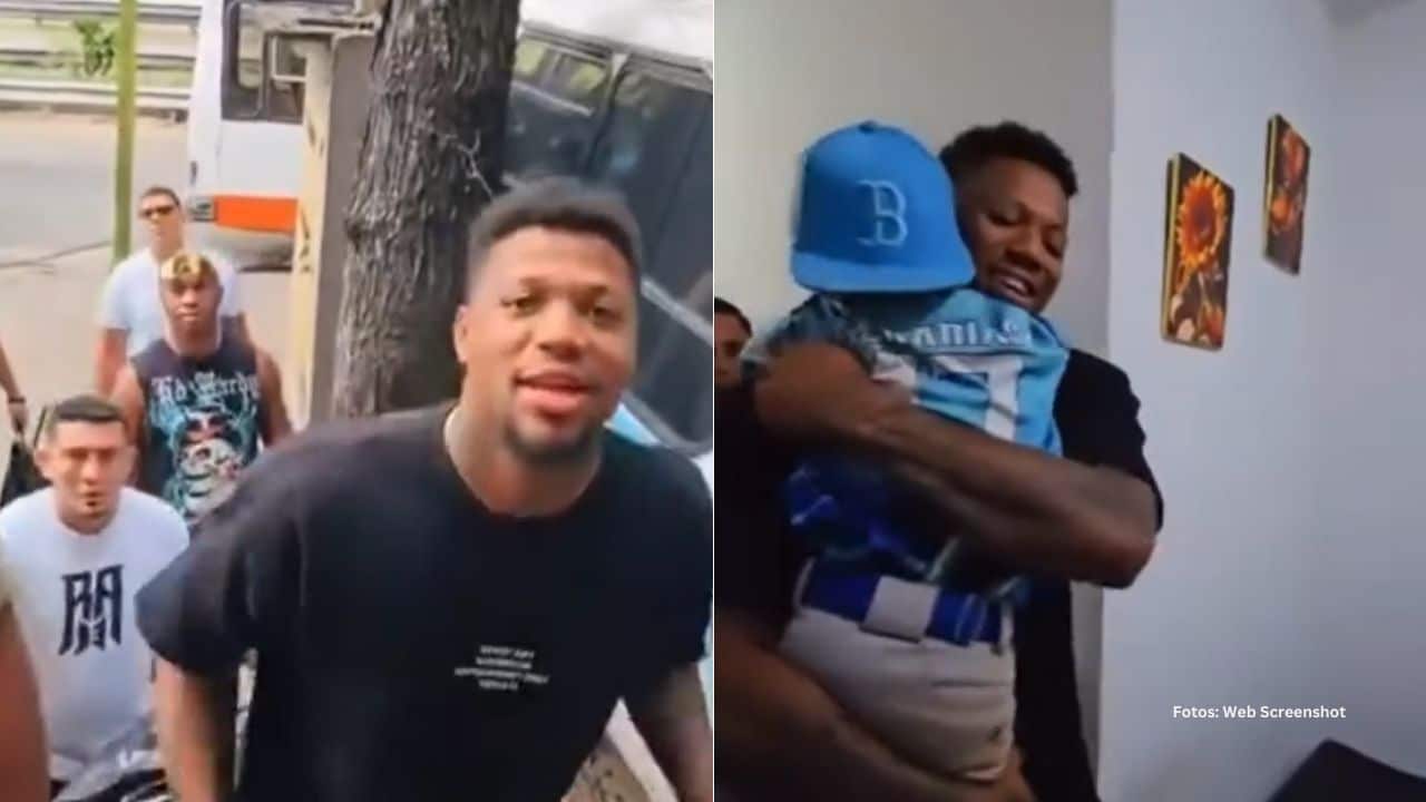 Ronald Acuña Jr. tomó un espacio de su tiempo para devolverle a Petare un poco de alegría y esperanzas.