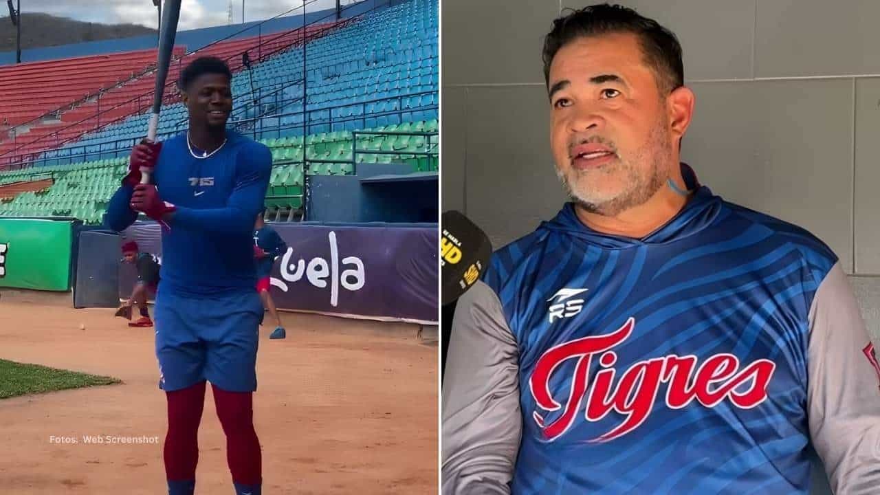 Ronald Acuña Jr. bateando y Ozzie Guillen en una entrevista