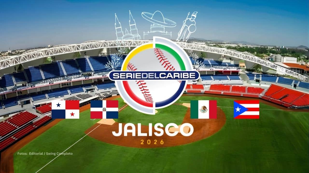 Logo de la Serie del Caribe en el estadio de Jalisco