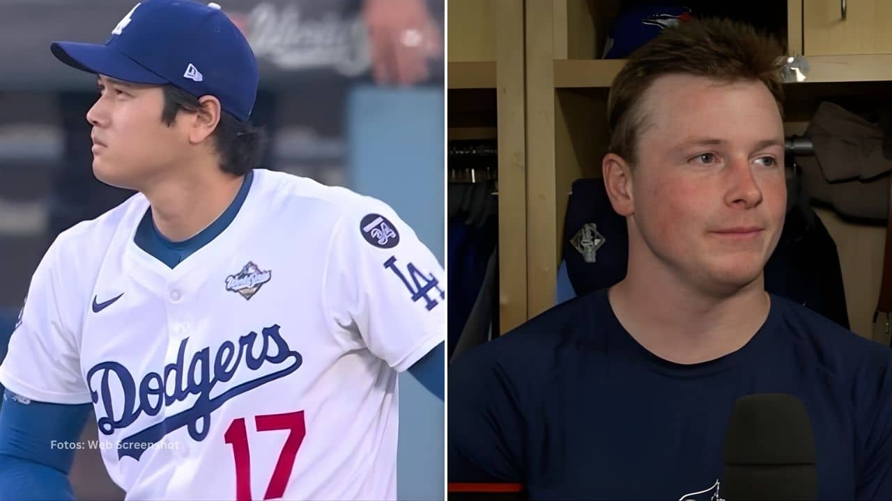 Shohei Ohtani con Los Angeles Dodgers y Louis Varland en entrevista