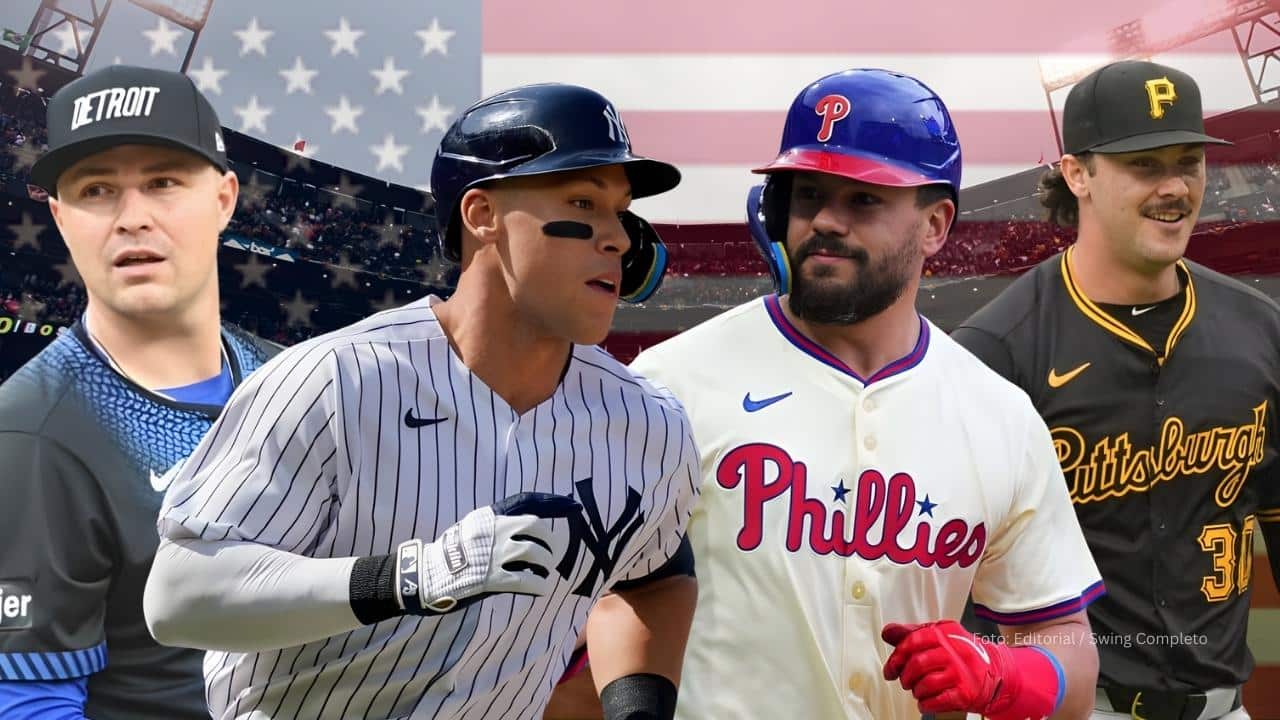 Tarik Skubal, Aaron Judge, Kyle Schwarber y Paul Skenes. Team USA