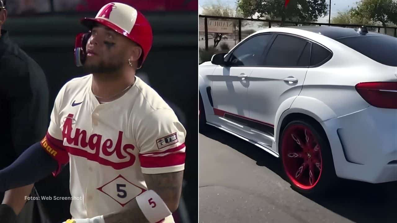 Yoan Moncada con Los Angeles Angels y un BMW X6