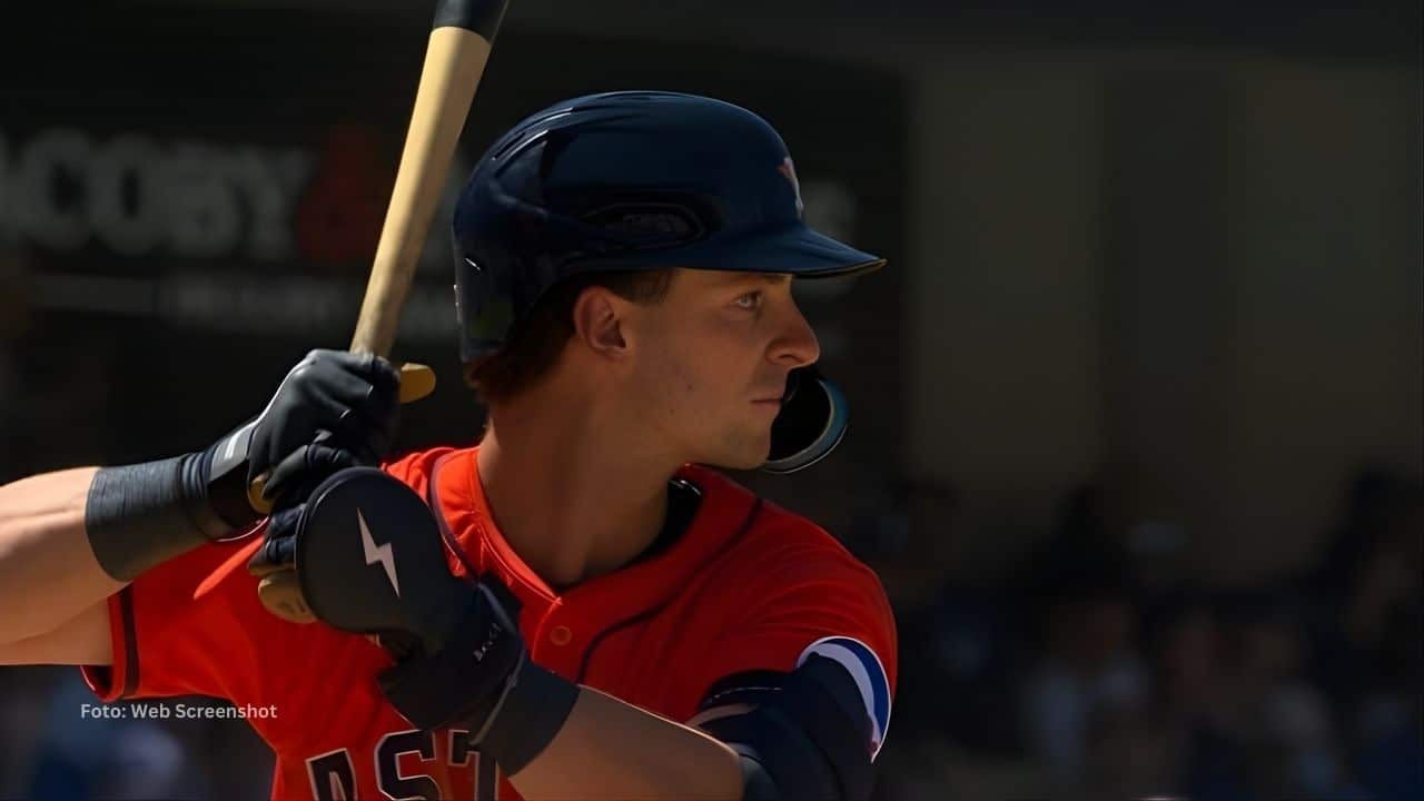 Zack Short bateando con Houston Astros. New York Yankees