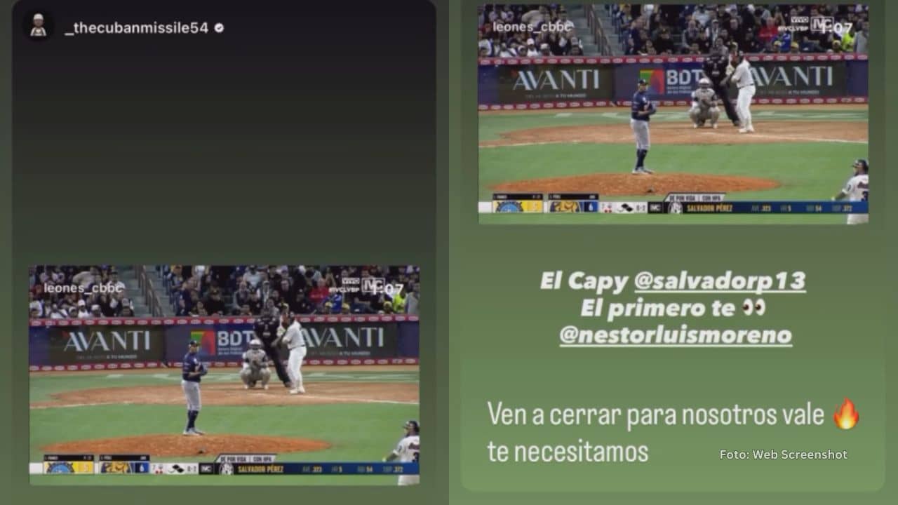 Mensaje de Salvador Perez a Aroldis Chapman