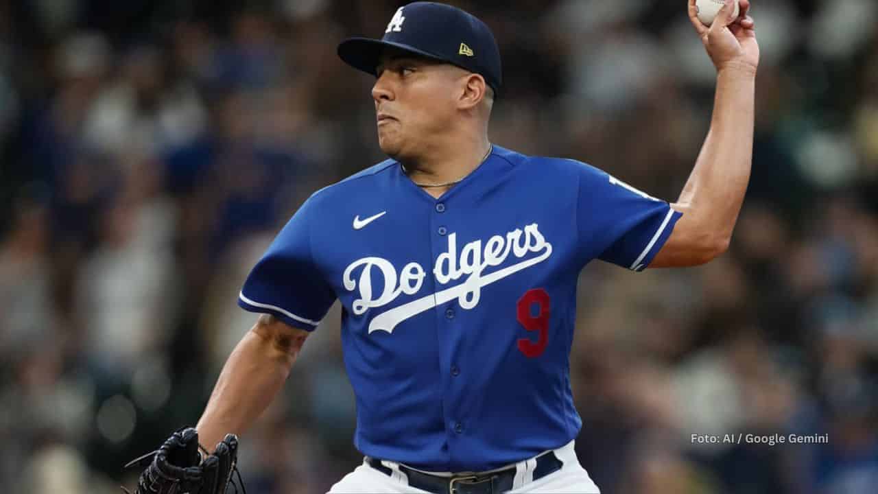 Ranger Suarez con uniforme de Los Dodgers