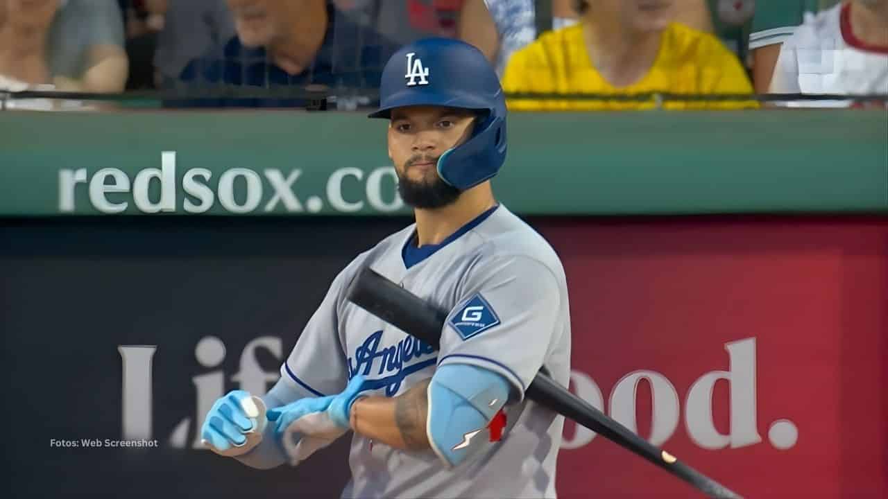 Andy Pages en un juego con Los Angeles Dodgers