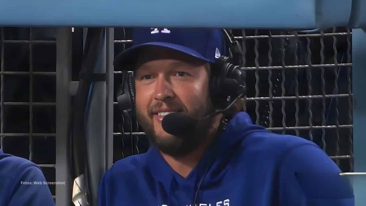 Clayton Kershaw en una entrevista en pleno juego con Los Angeles Dodgers
