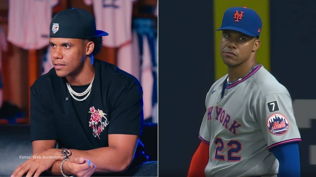 Juan Soto en una entrevista y en un juego con New York Mets
