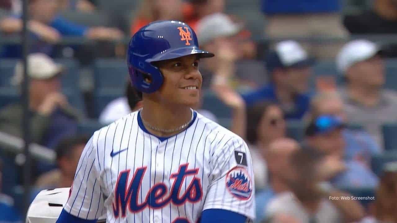 Juan Soto en un juego con New York Mets