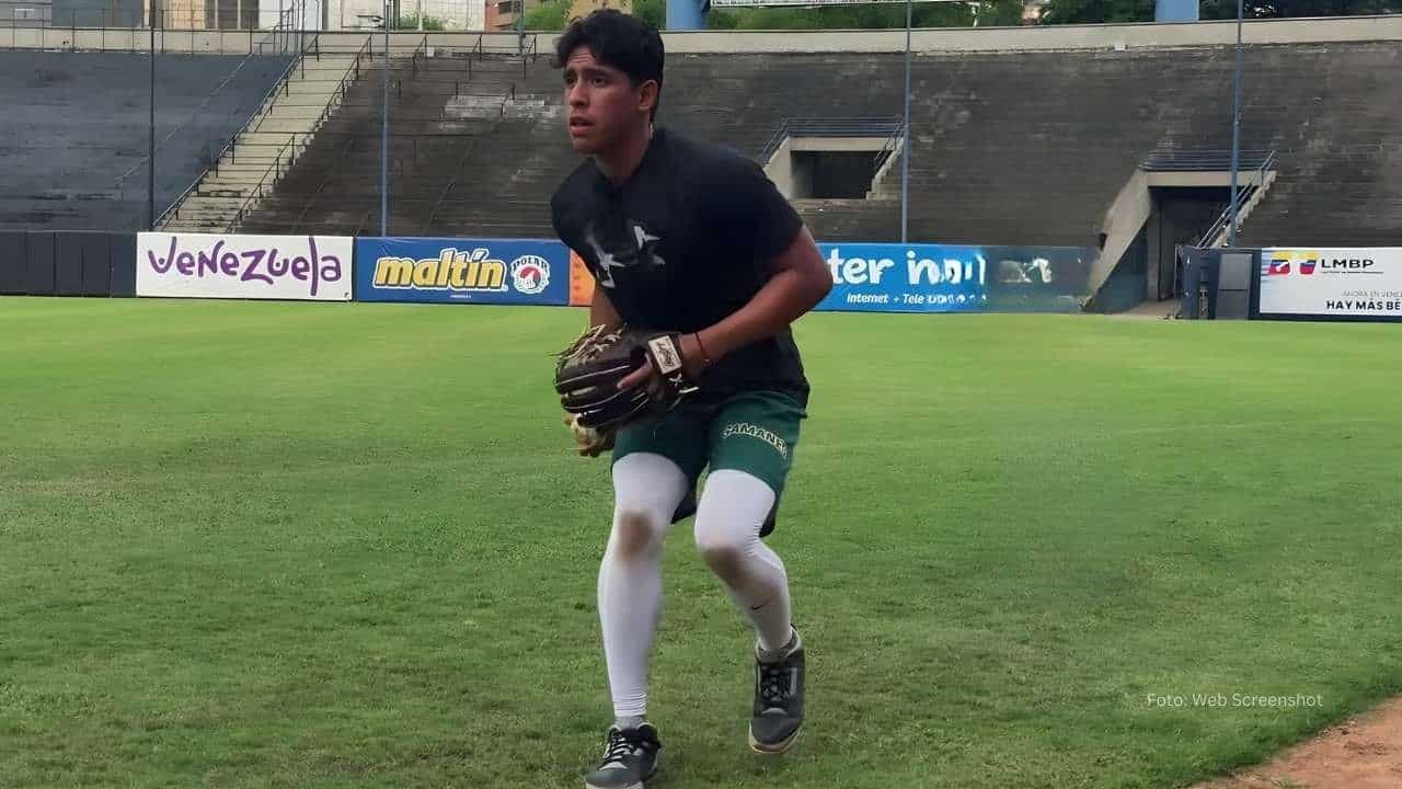 Prospecto venezolano Luis Hernández practicando en Venezuela