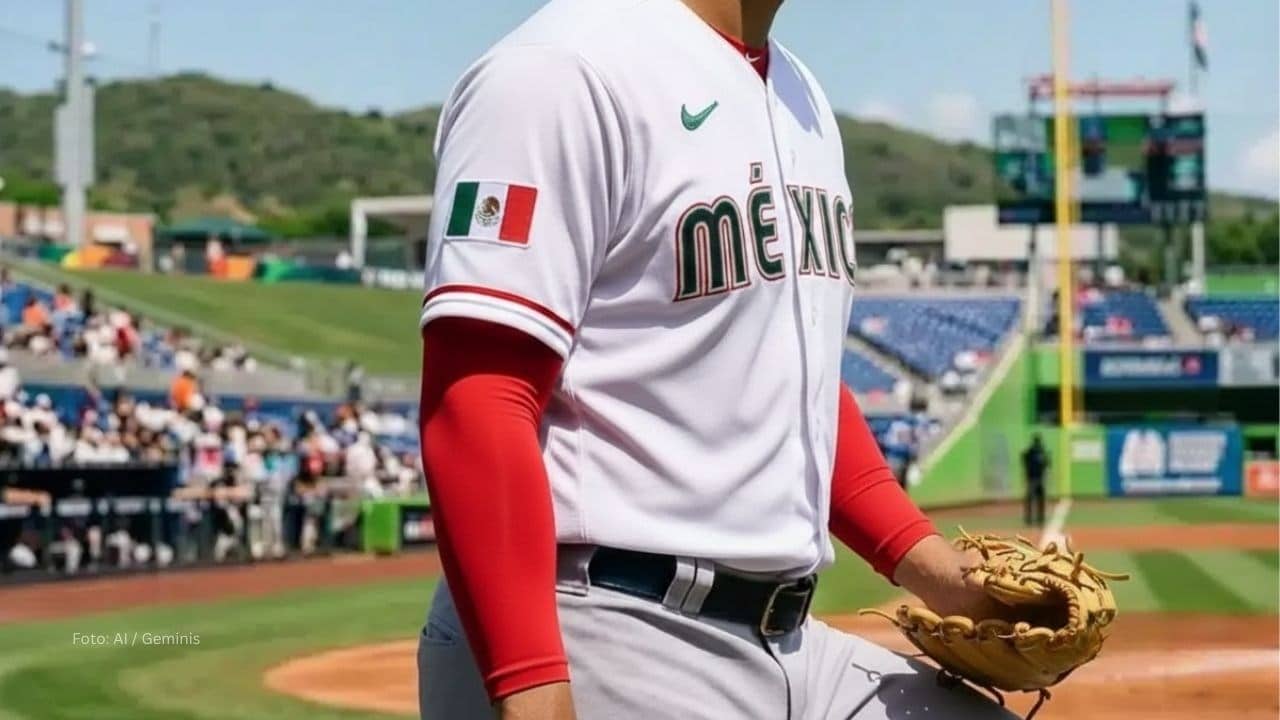 Jugador con el uniforme de Mexico