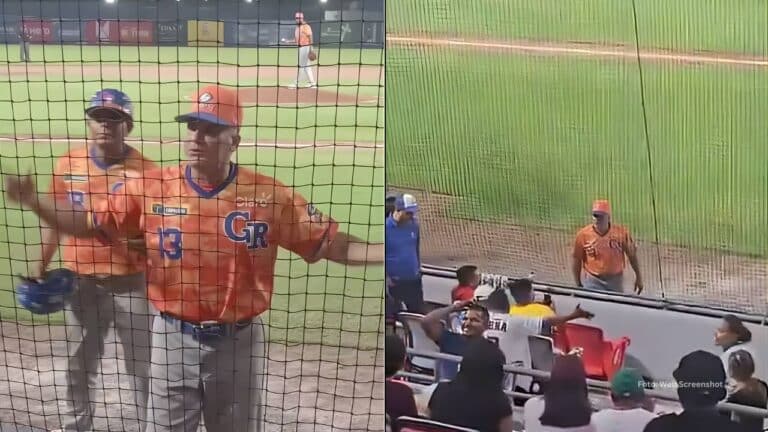 Omar Vizquel discutiendo con fanáticos en Nicaragua