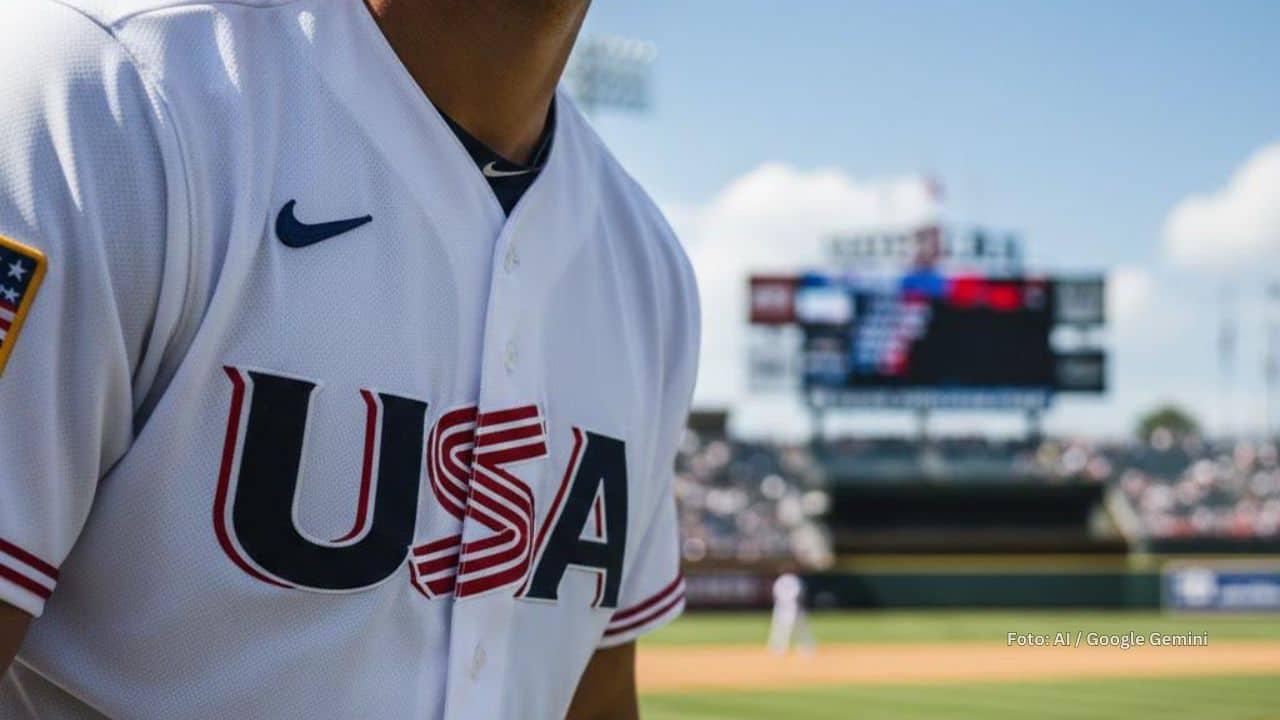 Jugador con la camiseta del Team USA para el Clásico Mundial