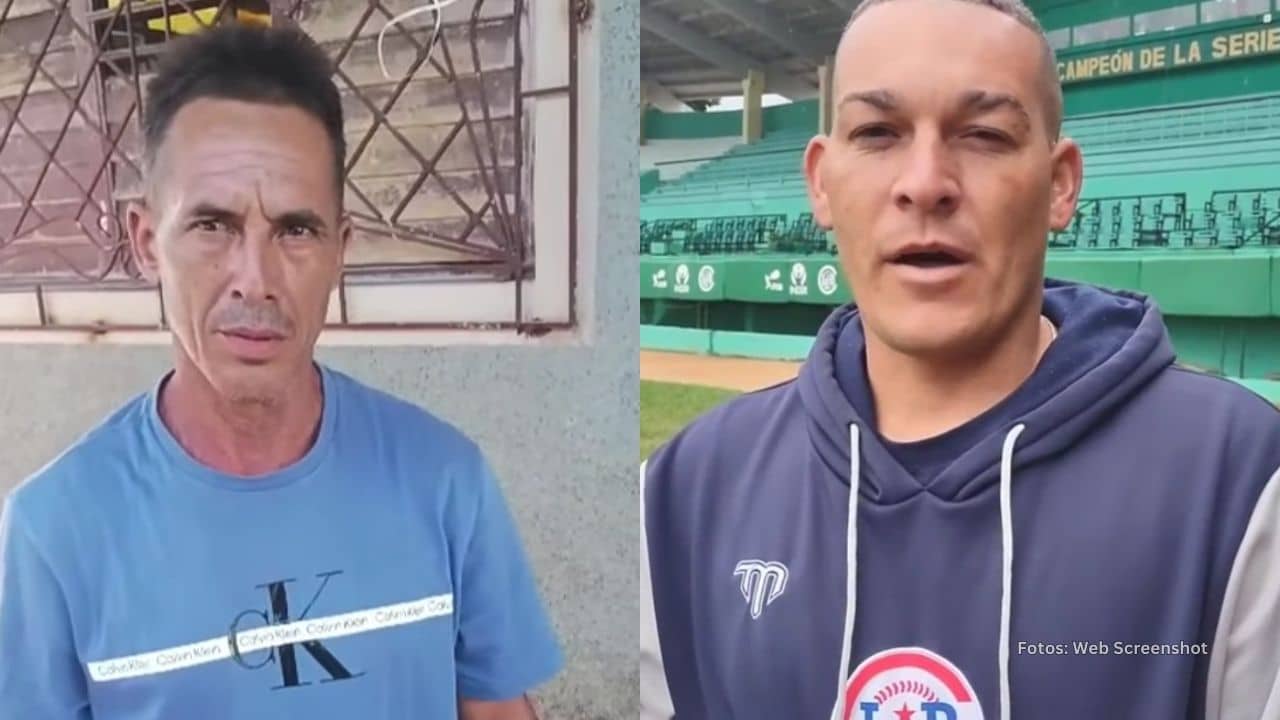 Yunieski García y aficionado del beisbol cubano