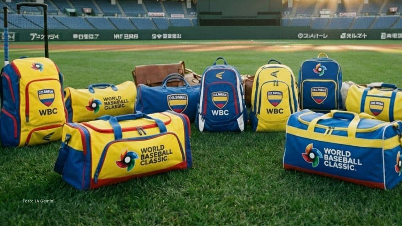 Bolsos del equipo de Colombia para el Clásico Mundial de Beisbol 2026