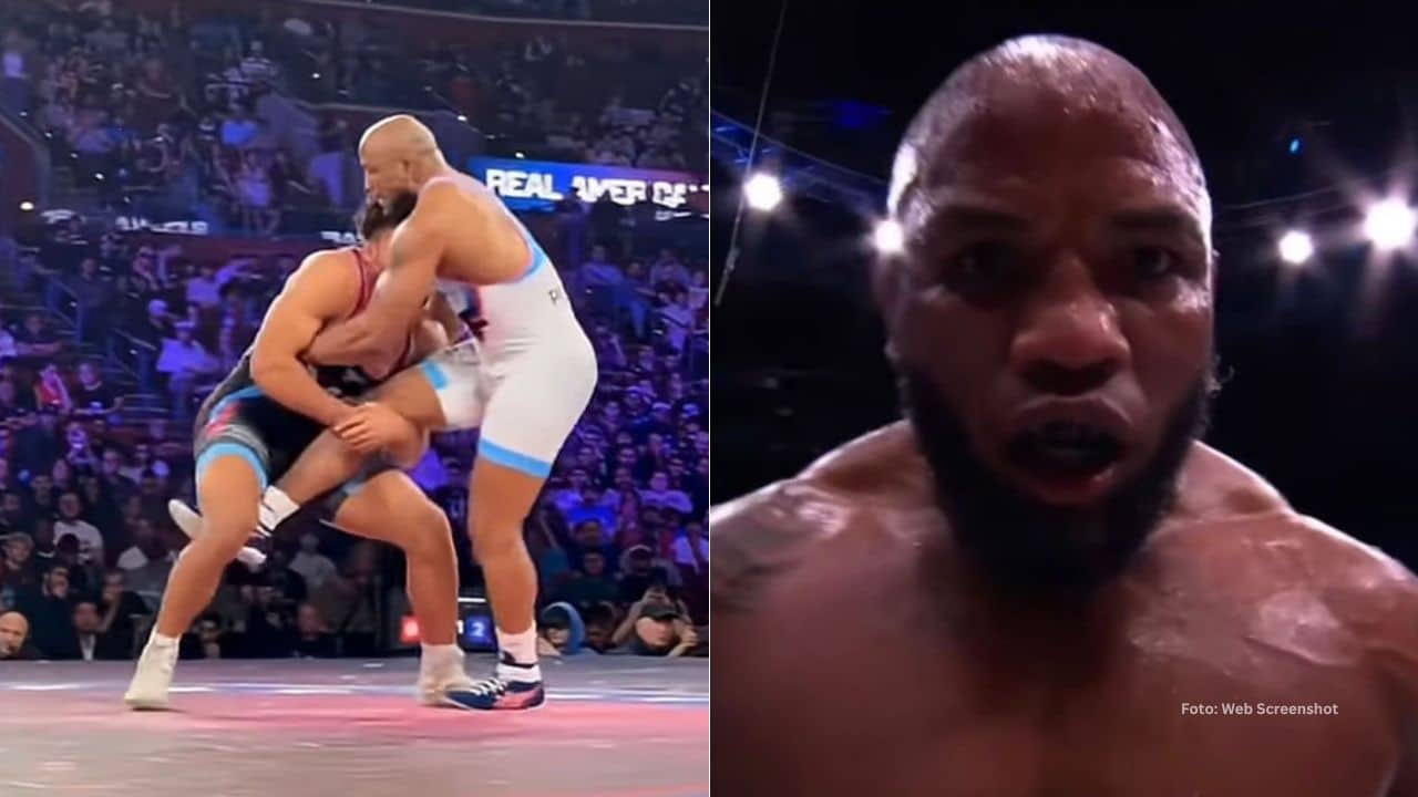 El desenlace fue aciago para Yoel Romero, pues el cubano nunca encontró las vías para escapar del azote de su contrincante.